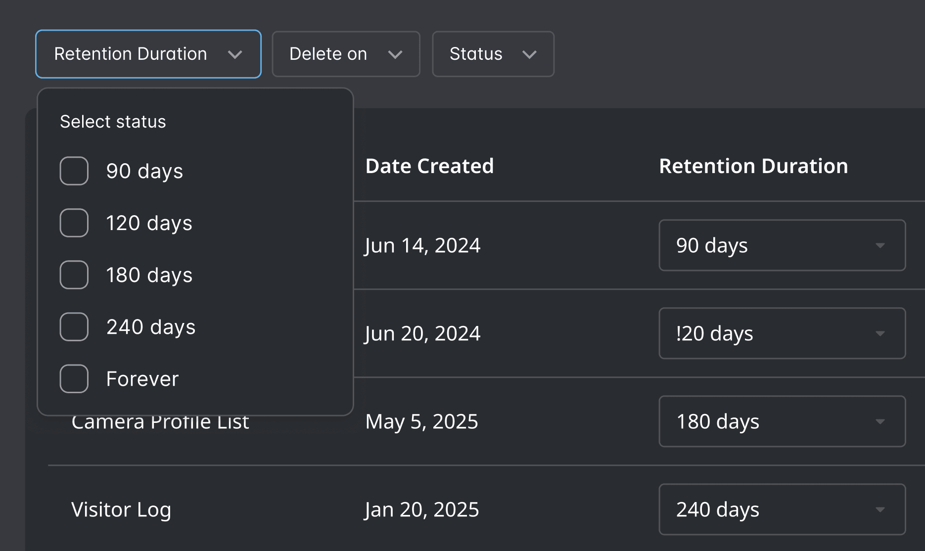 After: Filters allow users to narrow down results for faster management