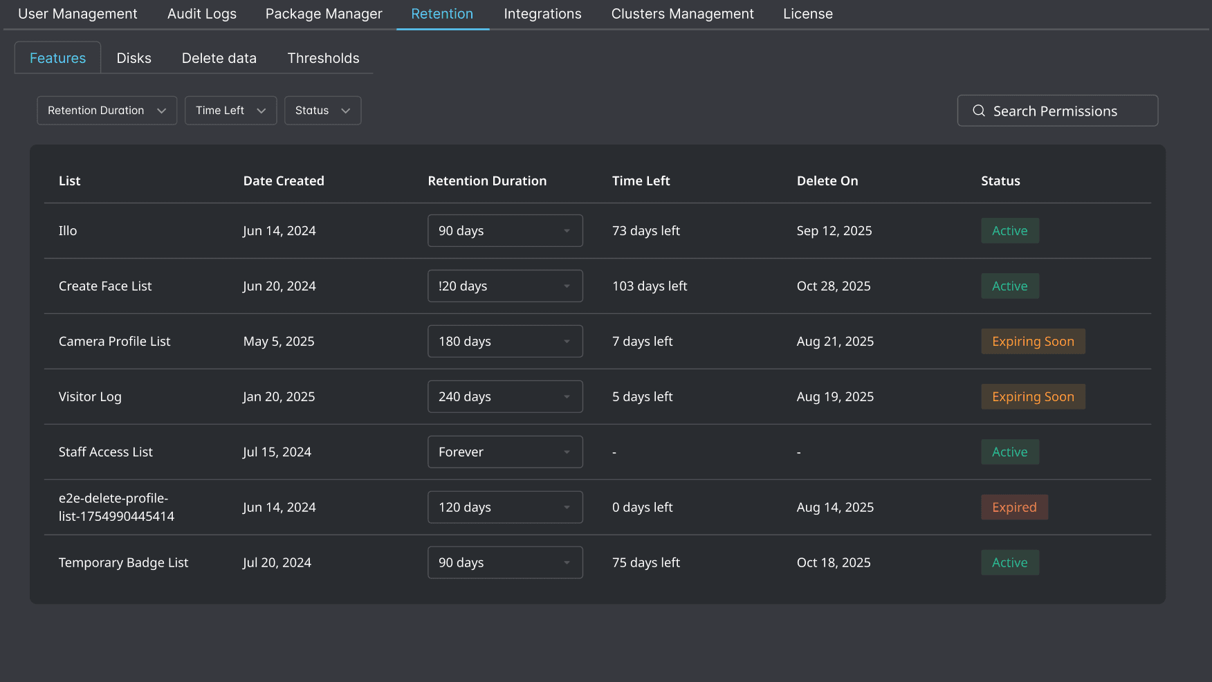 After: Table view with sortable columns and color-coded statuses for quick scanning